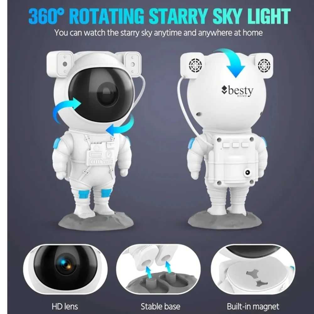 Night Light Astronaut Galaxy Star
